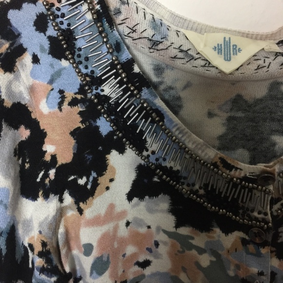 ANTHROPOLOGIE Jeweled Petals Cardigan by Monogram - Picture 4 of 7